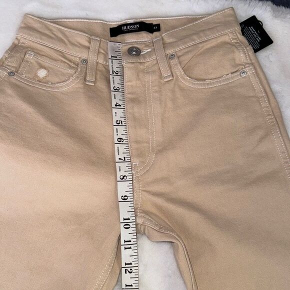 HUDSON Abbey Ripped High Waist Bootcut Jeans Color Beige Womens Size 23 - Picture 13 of 14